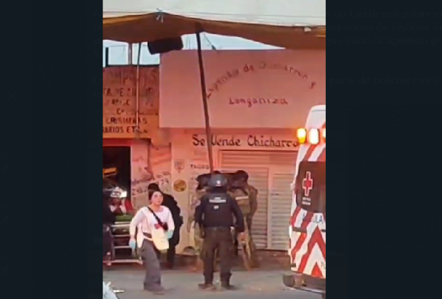 VIDEO Balacera en Texmelucan deja tres heridos, entre ellos un policía