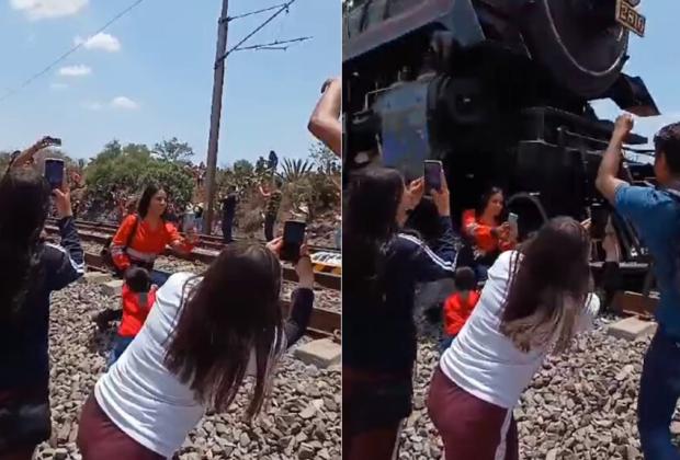 VIDEO Mujer muere al ser golpeada por la locomotora La Emperatriz