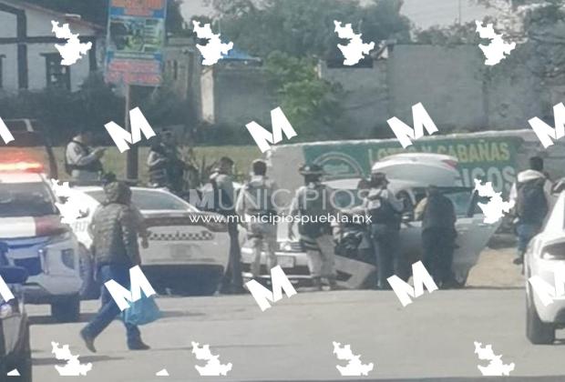 Tras una persecución aseguran a un sujeto en Texmelucan