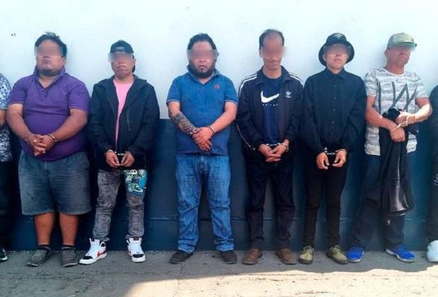 Estos son los 8 sujetos detenidos por robo de boletas en Tlapanalá