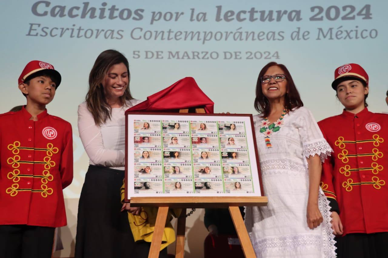 Devela Lotería Nacional billete conmemorativo de Escritoras contemporáneas de México