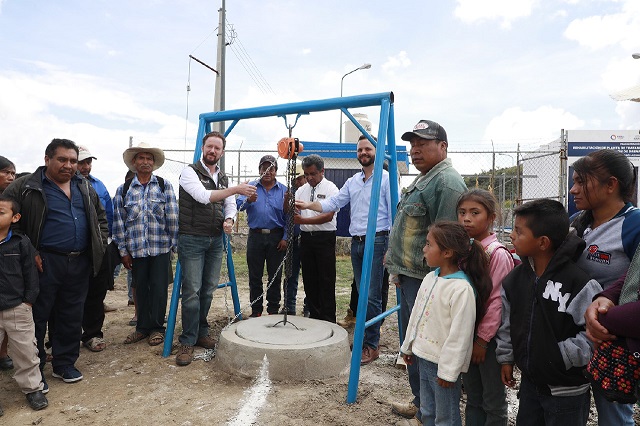 Edil entrega obras de drenaje en San Andrés Azumiatla