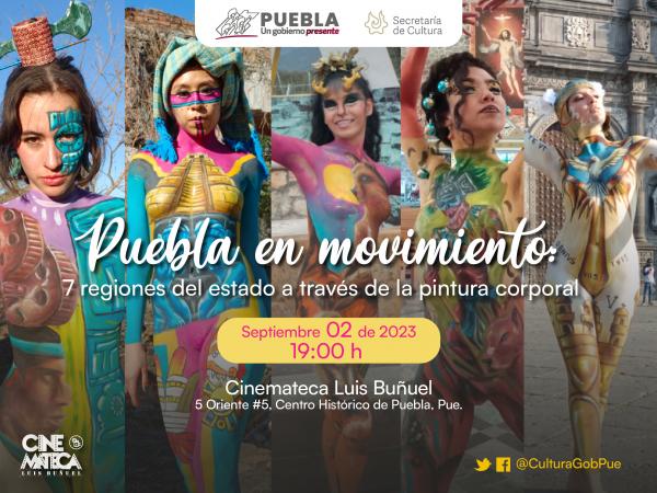 Presentará Cultura proyecto audiovisual de pintura corporal Puebla en Movimiento