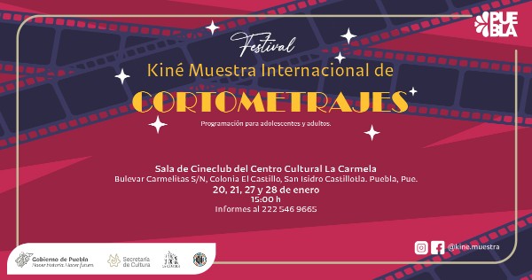 Proyectará Cultura muestra internacional de cortometrajes en La Carmela