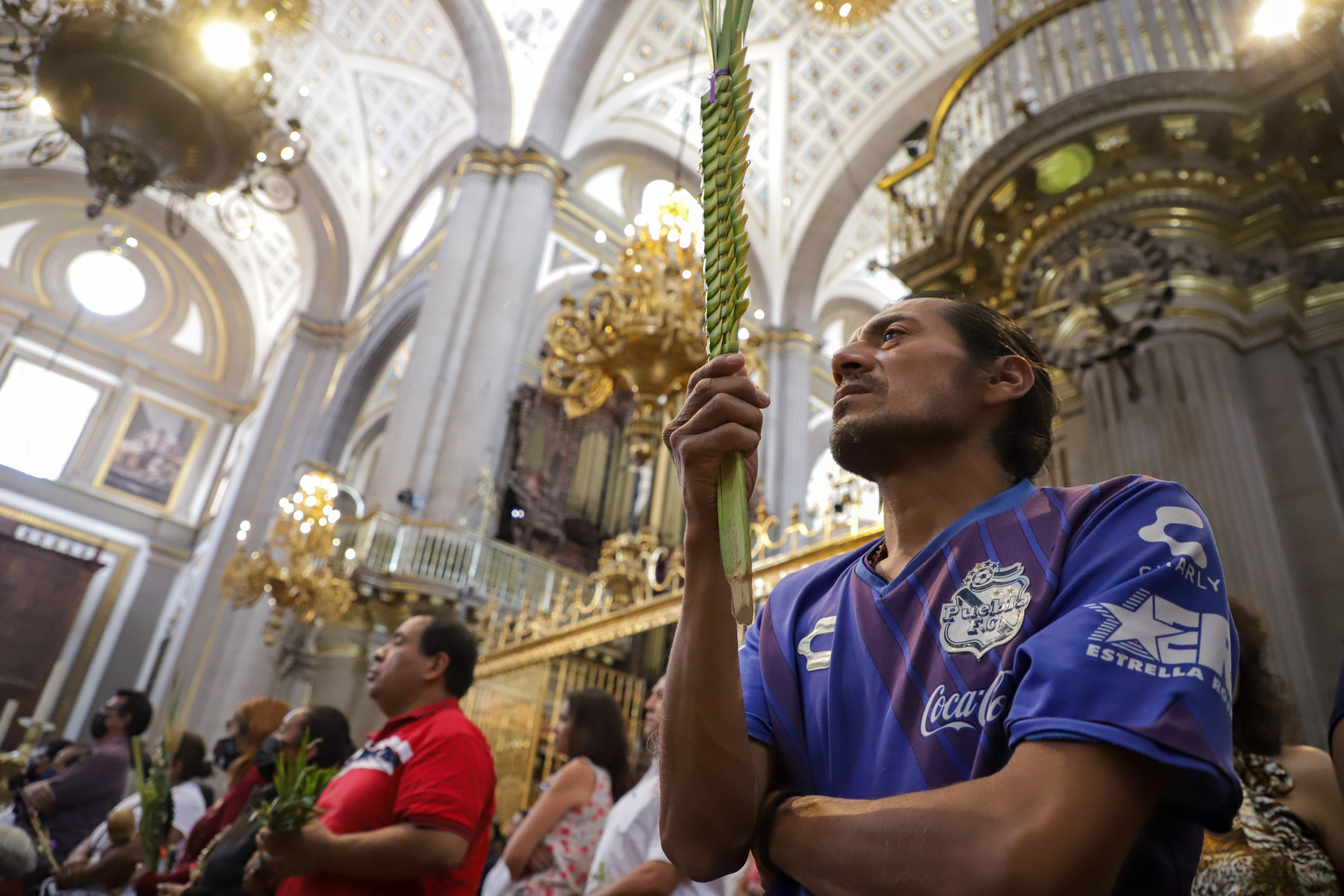 Miles de fieles asisten a la Catedral para la bendición de palma en Domingo de Ramos