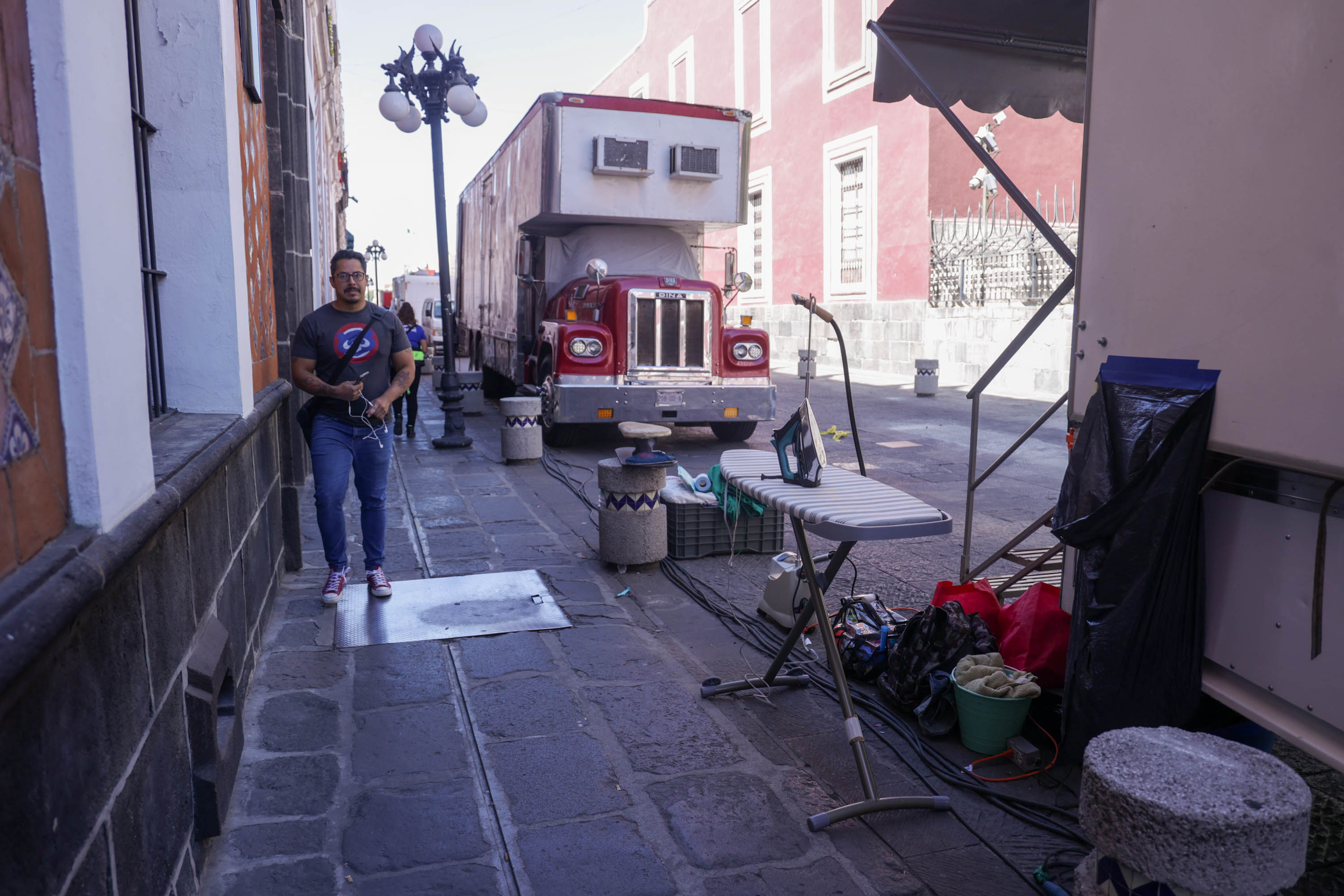 Filman nueva serie en el Centro Histórico de Puebla