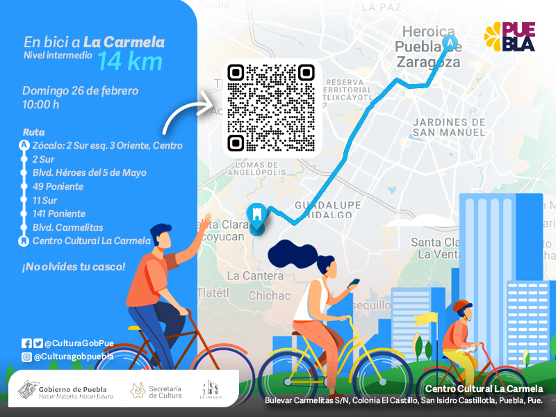 Organiza Secretaría de Cultura rodada En Bici a La Carmela