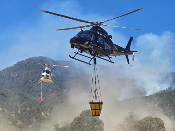 Autoridades trabajan en liquidación de 4 incendios activos en Puebla