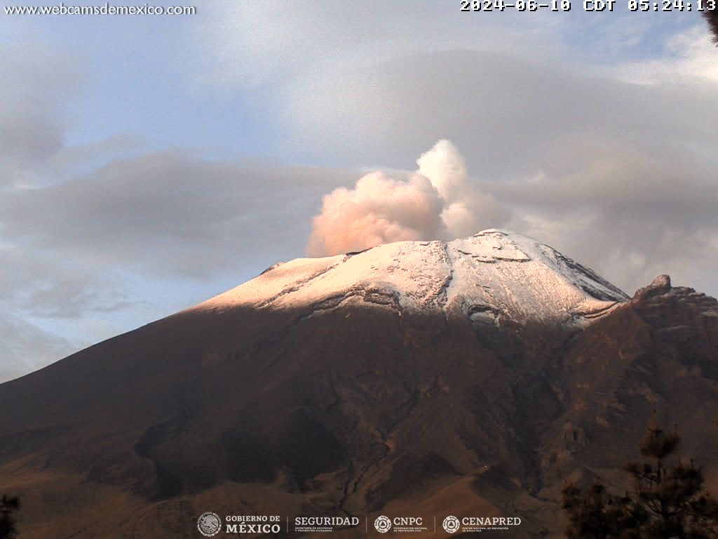 Popocatépetl registra 26 exhalaciones en 24 horas