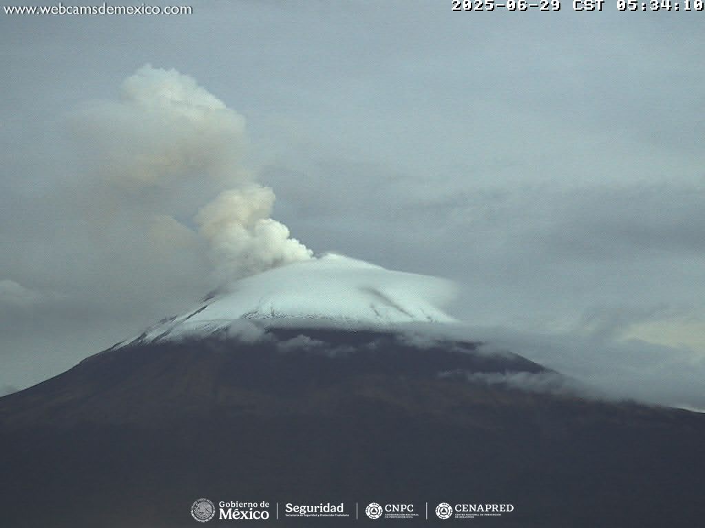 Popocatépetl registra 47 exhalaciones en 24 horas