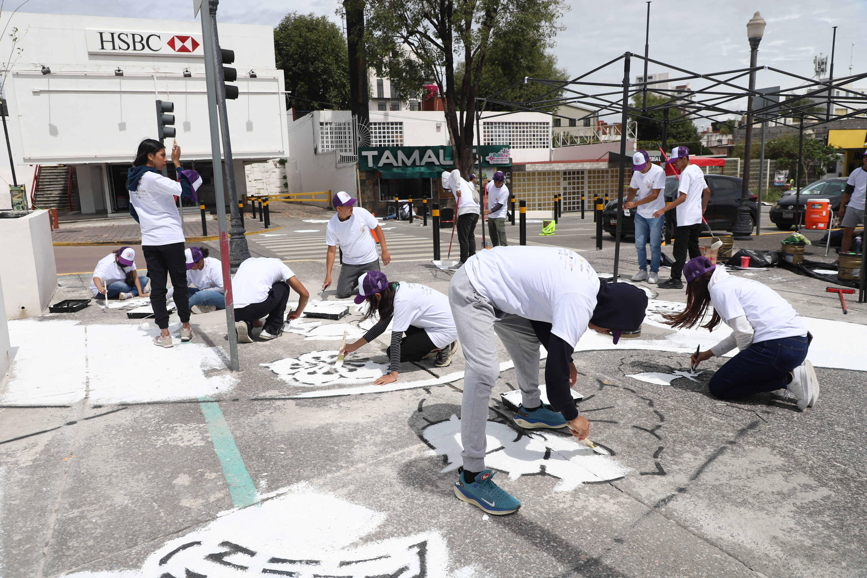 Realizan murales florales en Bulevar Aarón Merino