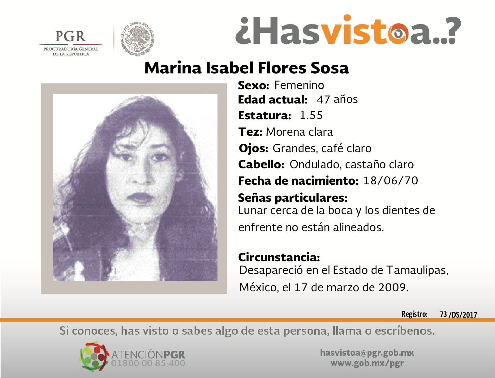 #SeBusca Ayúdanos a localizar a Marina Isabel
