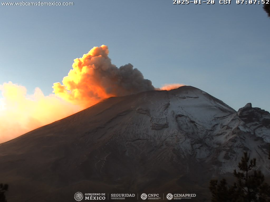 Popocatépetl registra detectaron 39 exhalaciones y 141 minutos de tremor