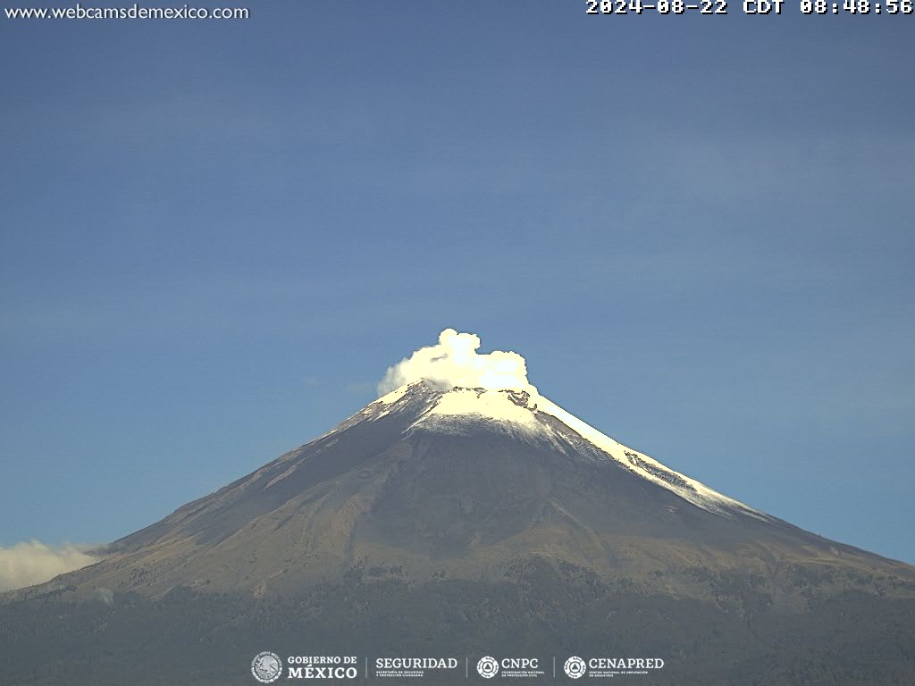 Popocatépetl registra 37 exhalaciones y 28 minutos de tremor