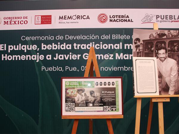 Devela Cultura billete de la Lotería Nacional conmemorativo del pulque