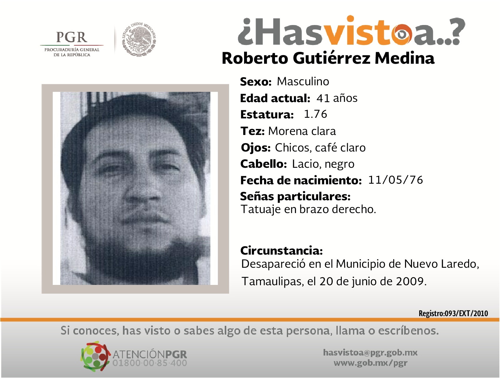 #SeBusca Ayúdanos a localizar a Roberto Gutiérrez