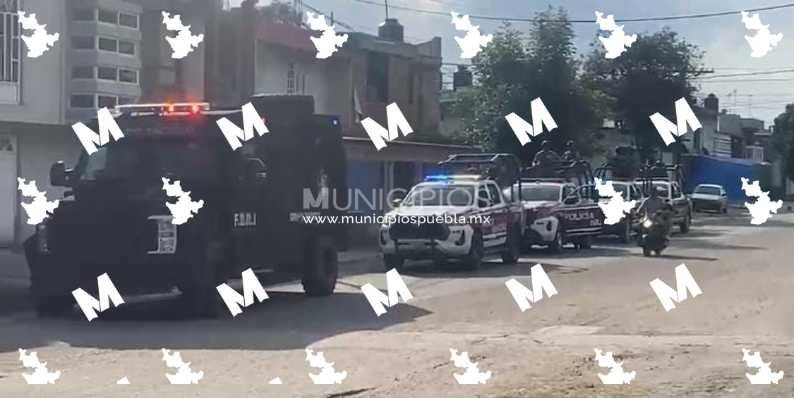 Vehículo blindado participa en acciones de Seguridad en Texmelucan