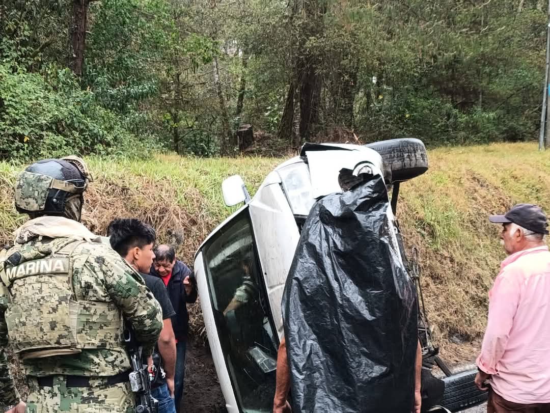 Accidente en la México-Tuxpan en Huauchinango provoca cierre de circulación 