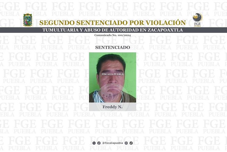 Dan 25 años de cárcel a ex policía estatal por violación en Zacapoaxtla