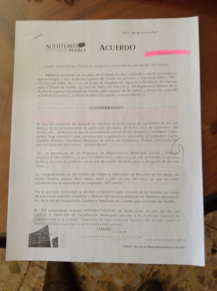 Exigen castigo para ex edil de Izúcar acusado de desvío de recursos