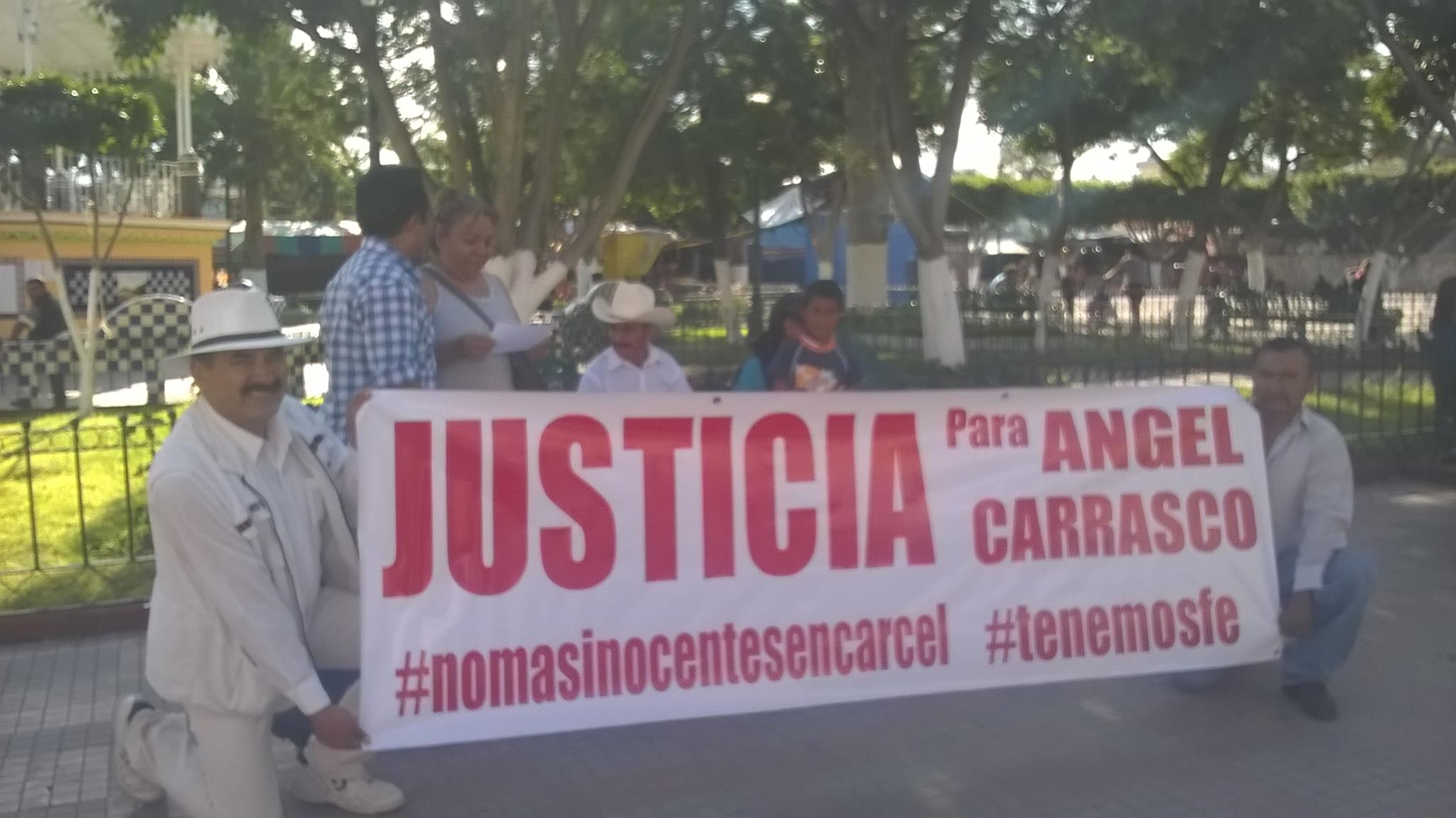 Realizan marcha para exigir justicia a favor de acusado de secuestro