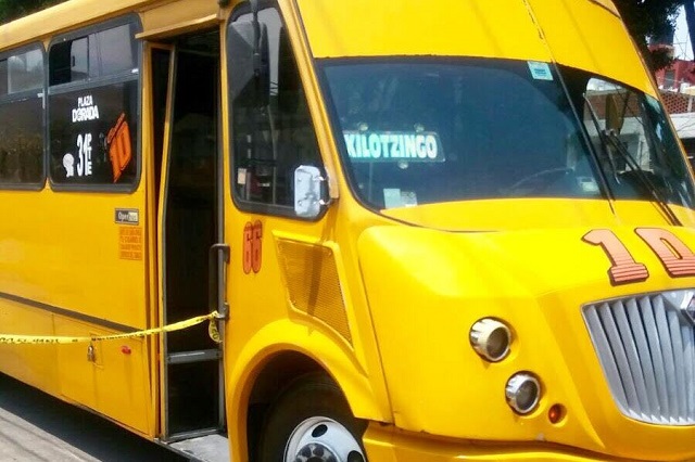 Asaltan a pasajeros de la ruta 10 y Amozoc; no hay heridos