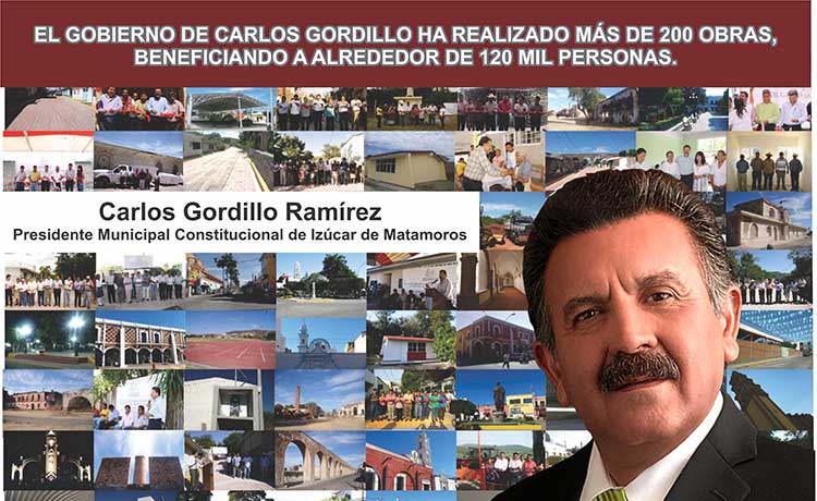 Destaca Carlos Gordillo más de 200 obras en el municipio de Izúcar