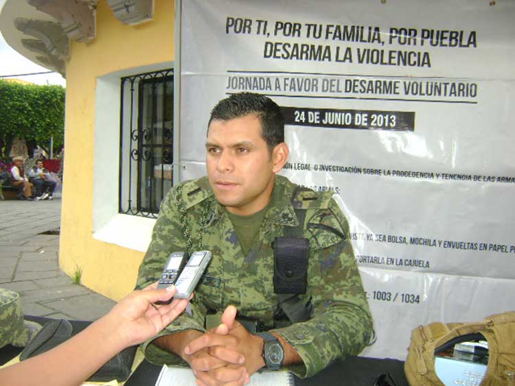 Realiza Sedena desarme voluntario en Teziutlán