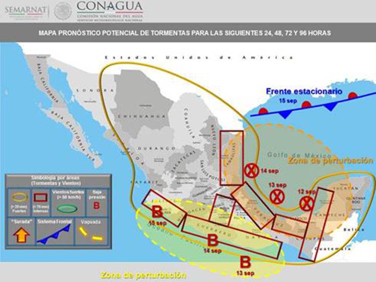 Continuarán lluvias intensas en la Sierra Norte hasta el fin de semana