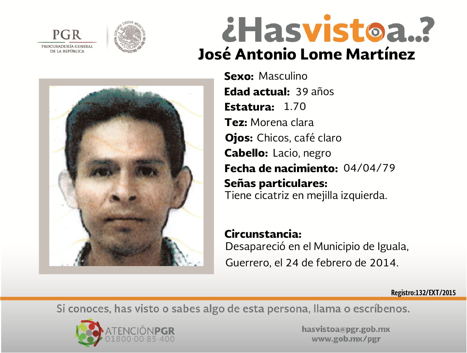 #SeBusca Ayúdanos a localizar a José Antonio Lome