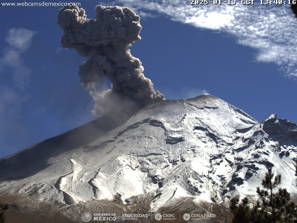 Popocatépetl incrementa considerablemente su actividad: registra 216 exhalaciones