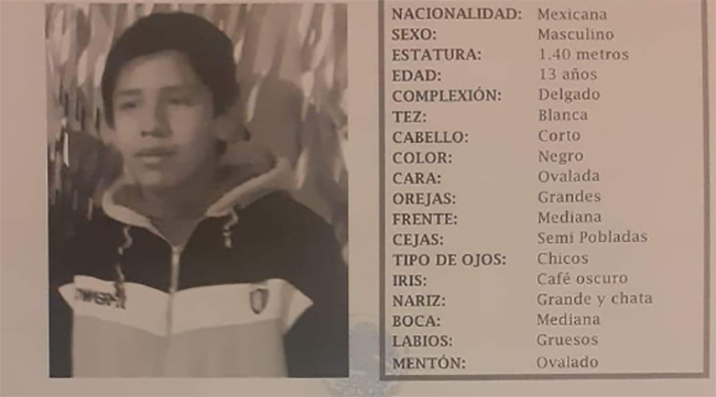 Buscan a Luis Felipe de 13 años; desapareció en Huejotzingo