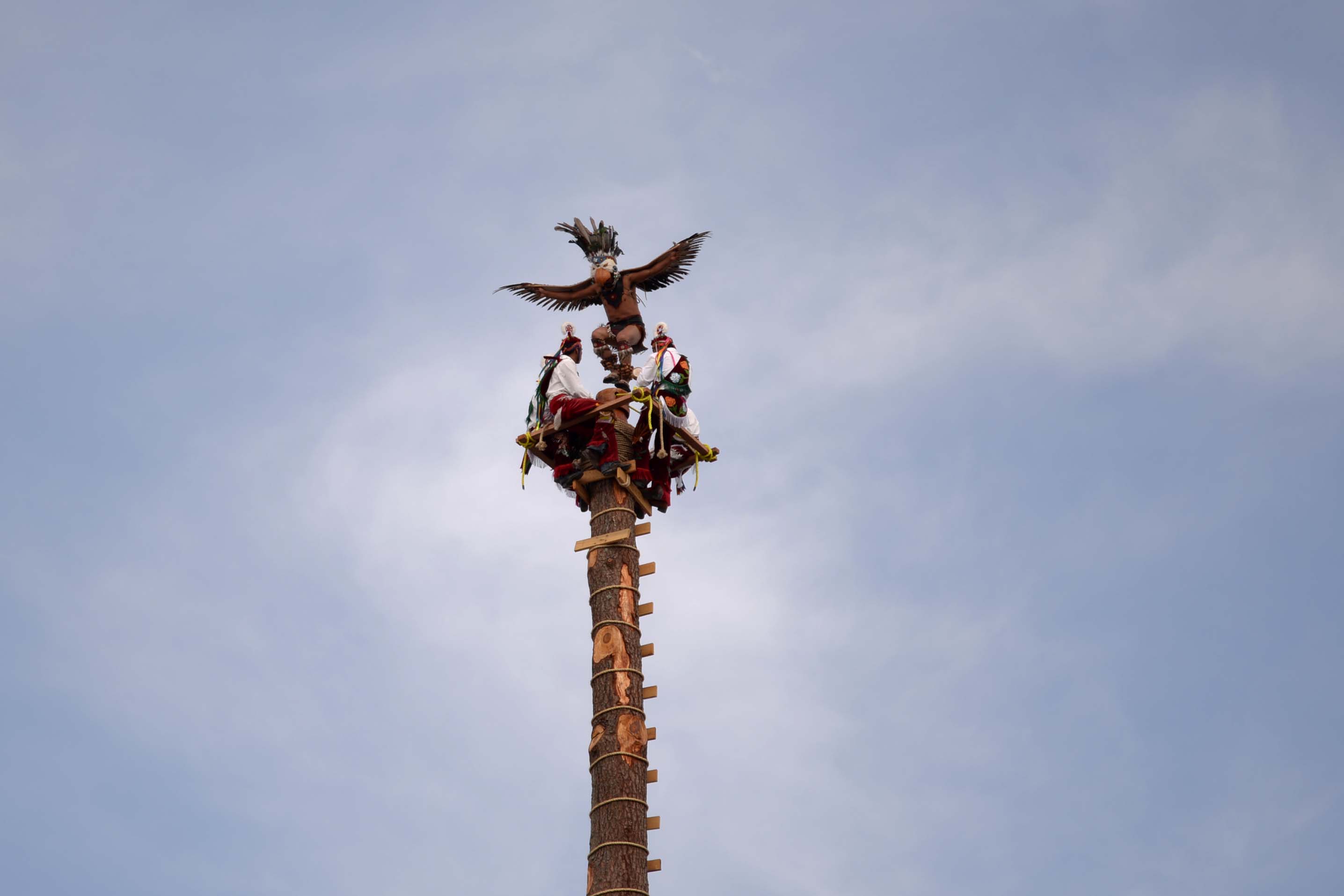 Gracias a sus compañeros, volador se salva de caer desde 20 metros de altura 