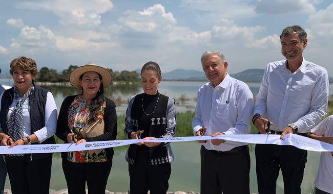 AMLO y Sheinbaum inauguran el Parque Ecológico Lago de Texcoco