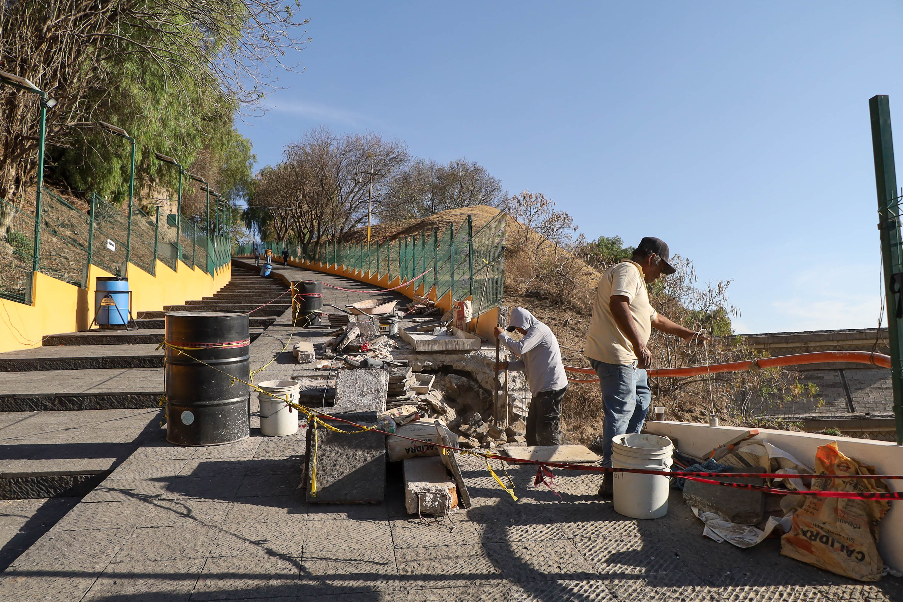 VIDEO Así va la restauración en la escalinata a la Iglesia de Los Remedios