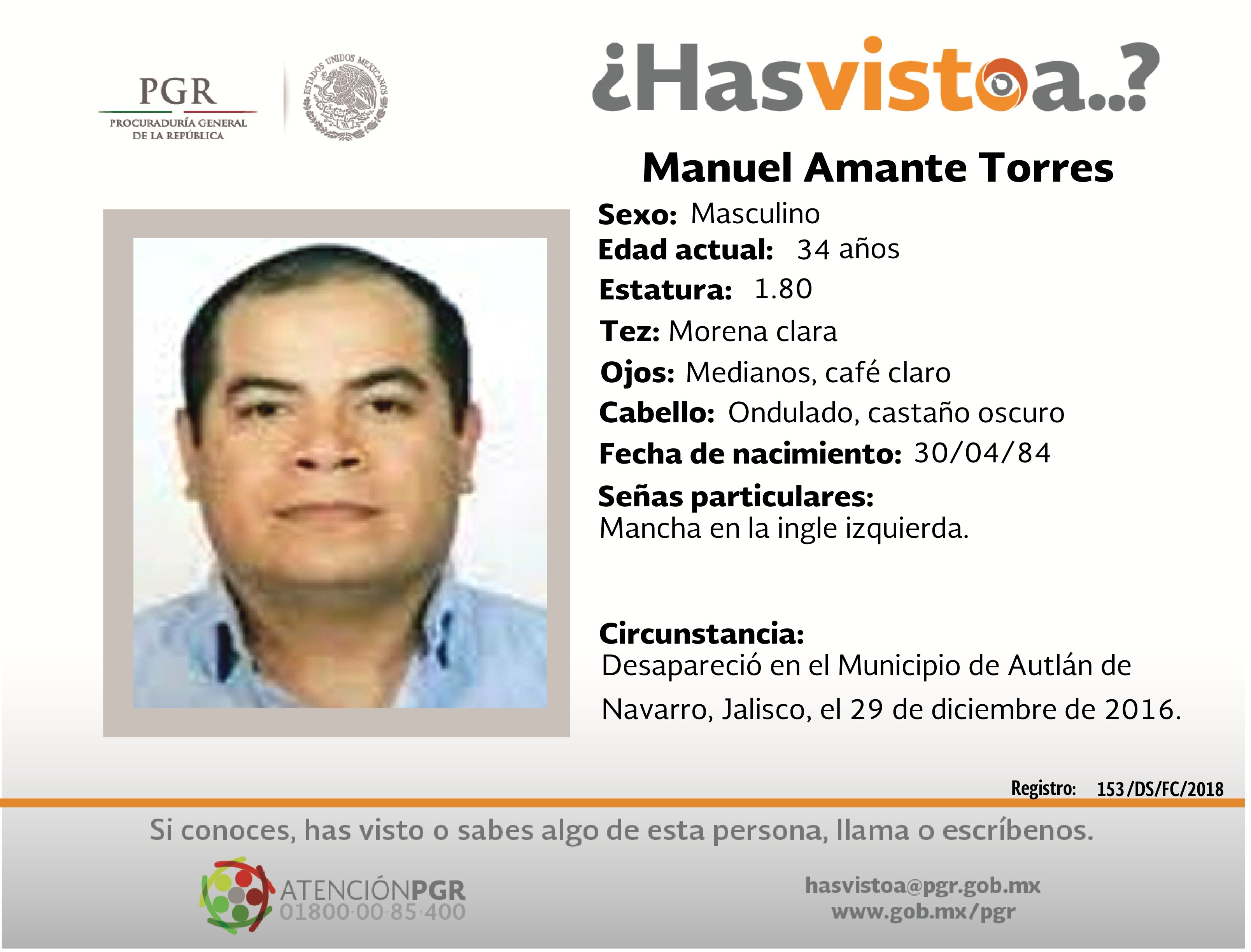 #SeBusca Ayúdanos a localizar a Manuel Torres