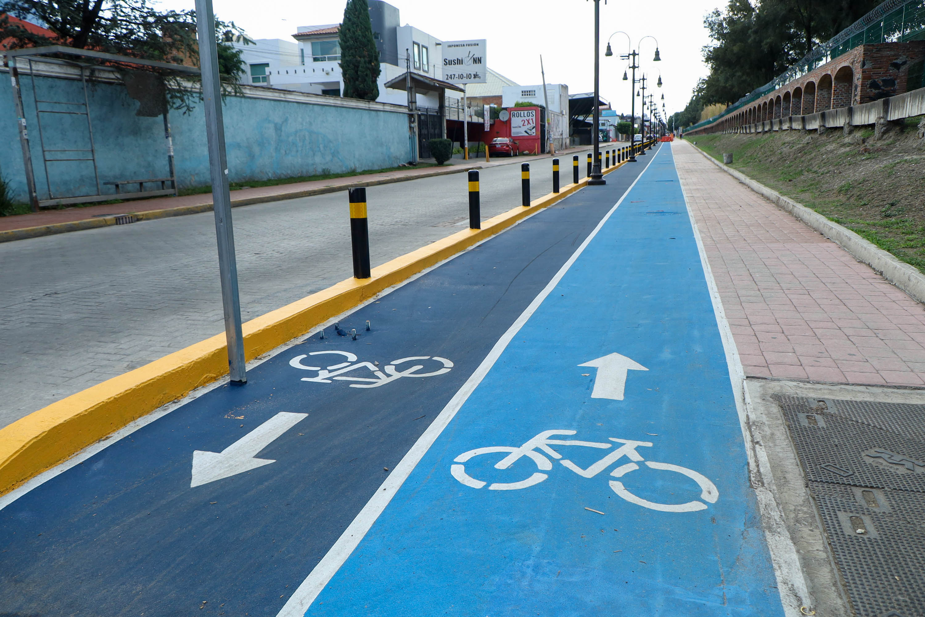 Concluyen obras de ciclovía de la 14 Oriente en San Andrés Cholula
