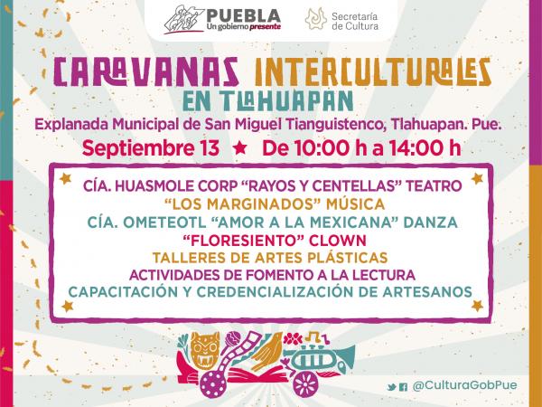 Programa gobierno de Puebla Caravanas Interculturales en Tlahuapan