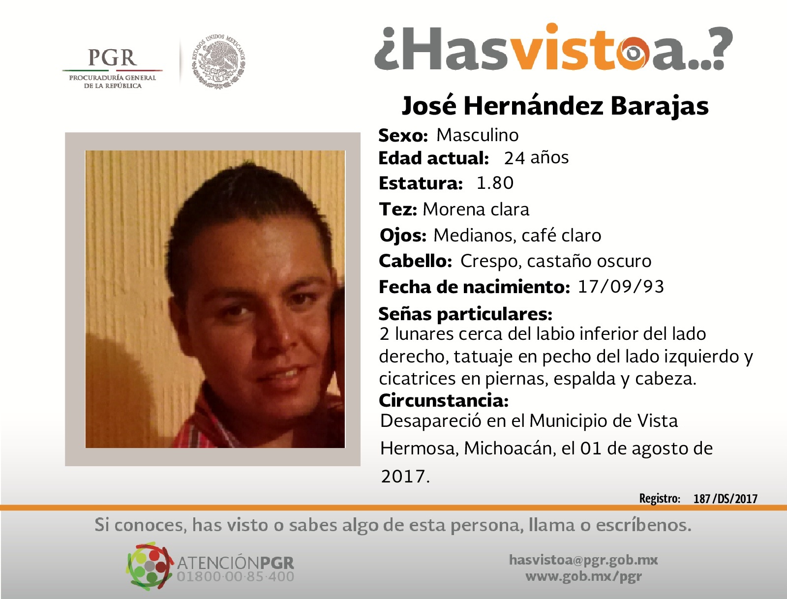 Ayúdanos a localizar a José Hernández