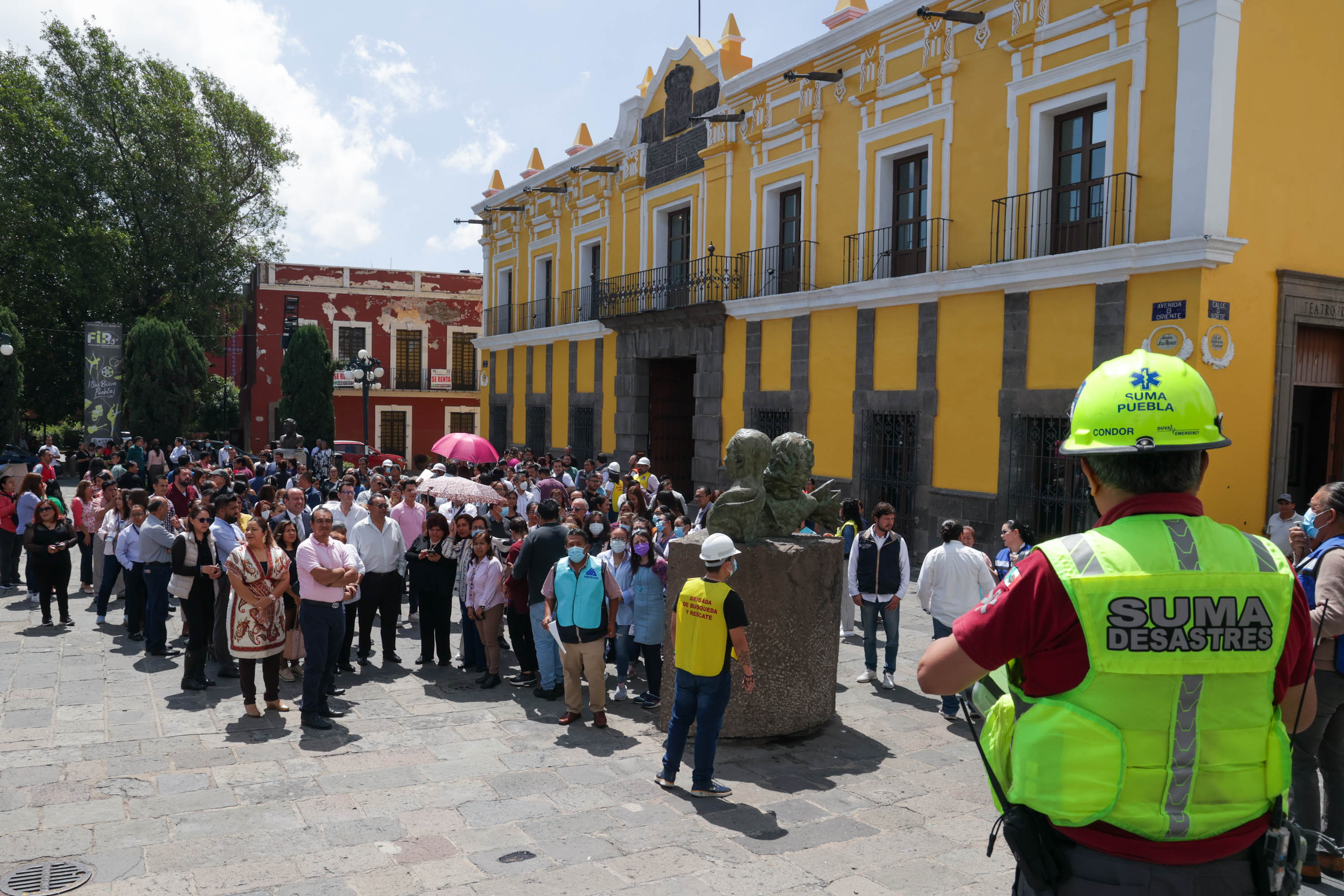 Suena alerta sísmica en Puebla por Simulacro Nacional; participan 1.5 millones de personas