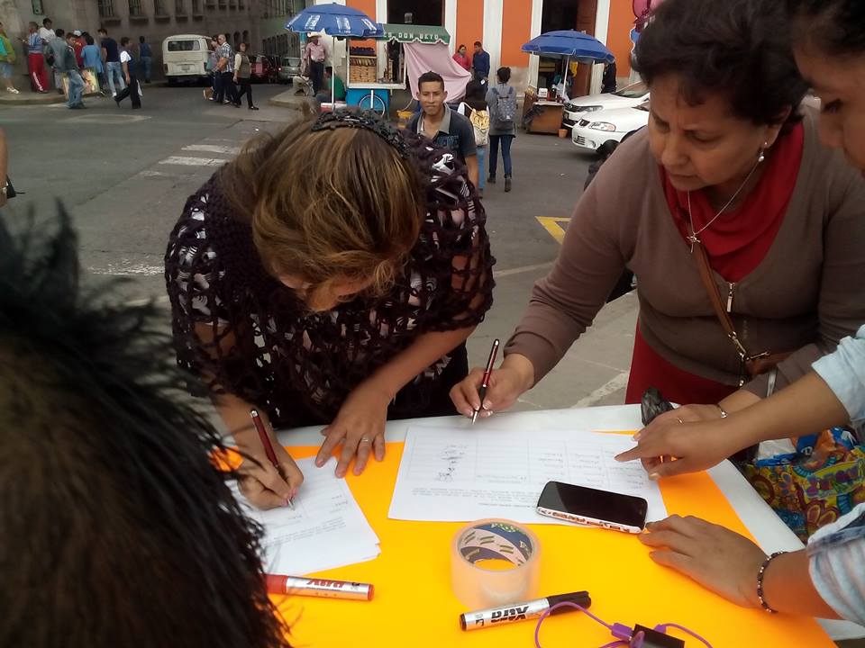 Inician campaña contra remodelación del centro de Teziutlán