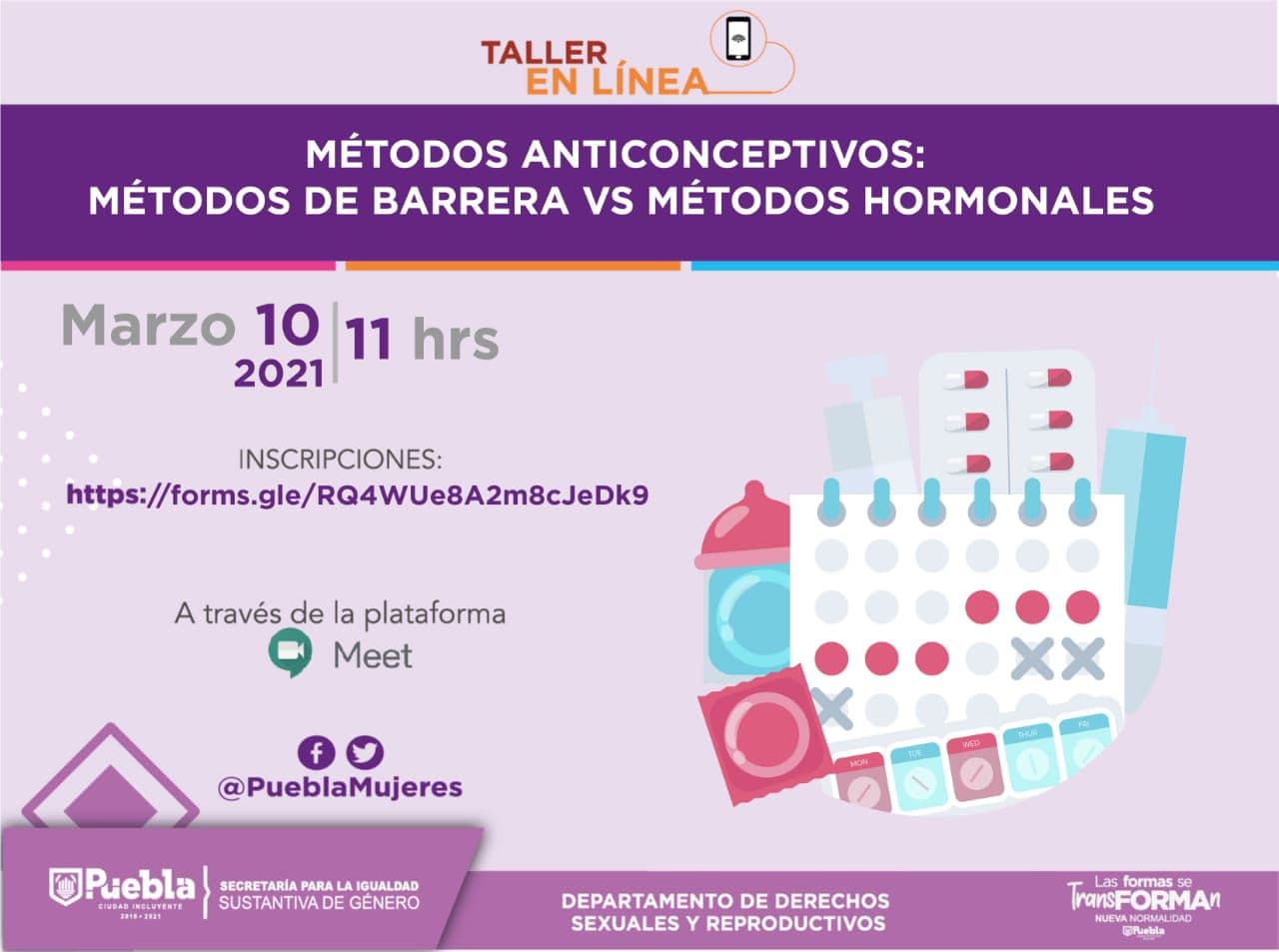 Inicia Ayuntamiento de Puebla talleres de salud sexual en línea