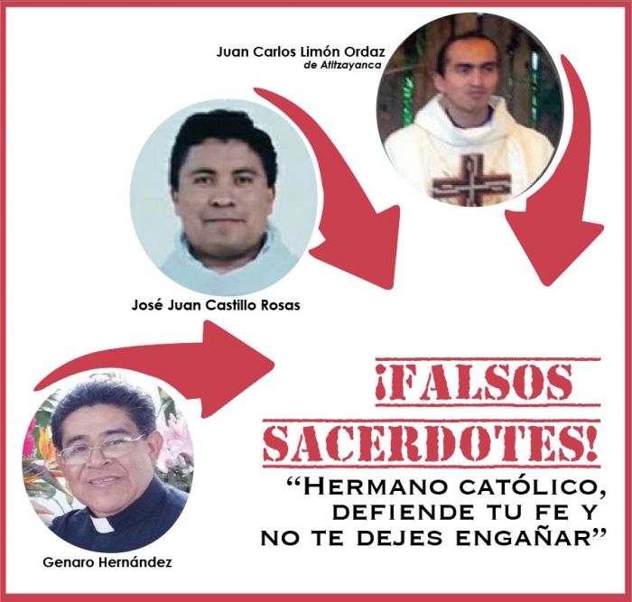 Alerta Arquidiócesis de Puebla por 3 falsos sacerdotes