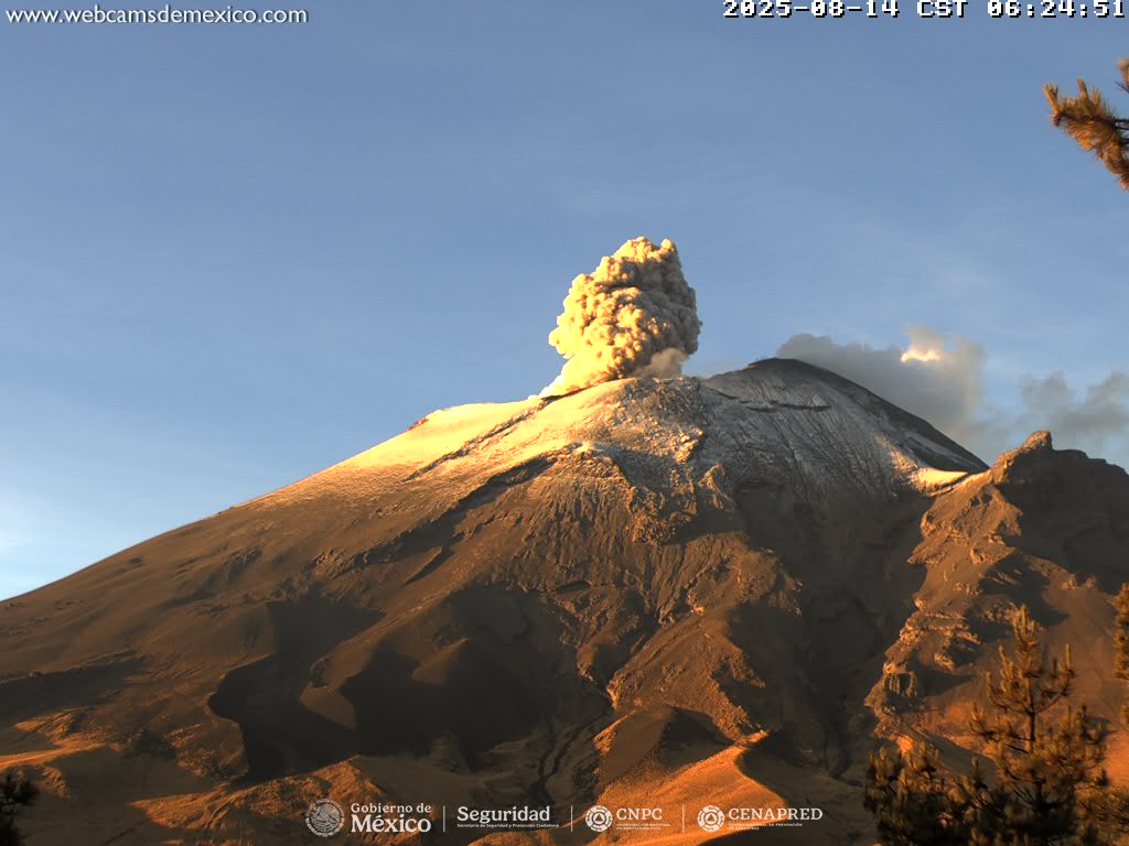 Popocatépetl registra aumento mínimo en exhalaciones con 54 en 24 horas