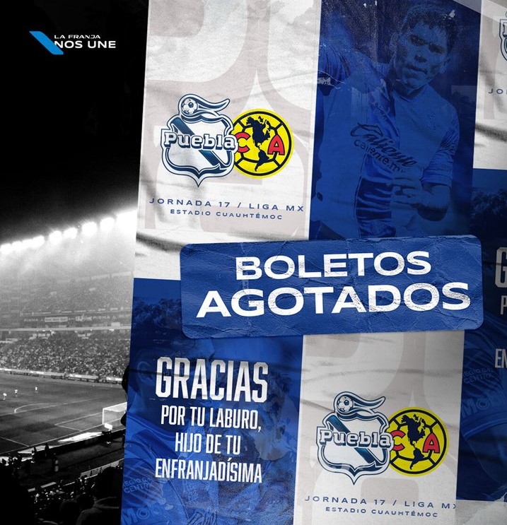 Boletos agotados para el Puebla vs América Municipios Puebla