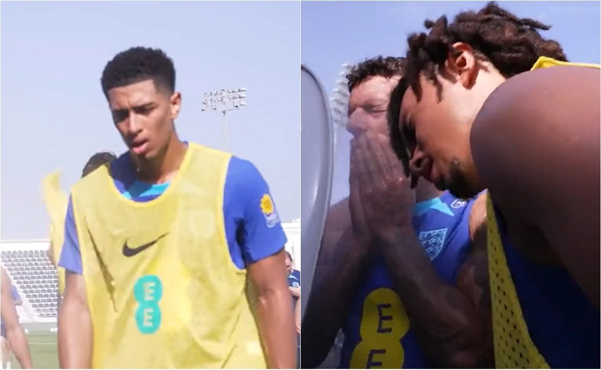 VIDEO: Inglaterra sufre con altas temperaturas en Qatar