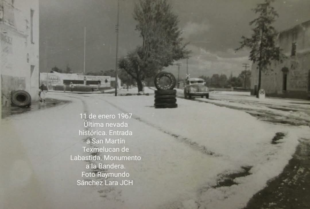 Texmelucan recuerda la última nevada en la región ocurrida en 1967