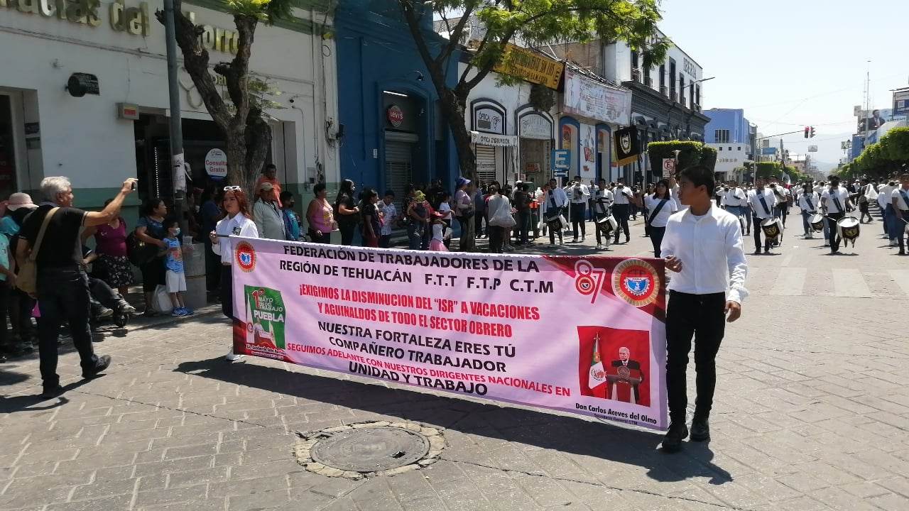 Se celebra Día del Trabajo en Tehuacán con tasa de desempleo del 30%: CTM