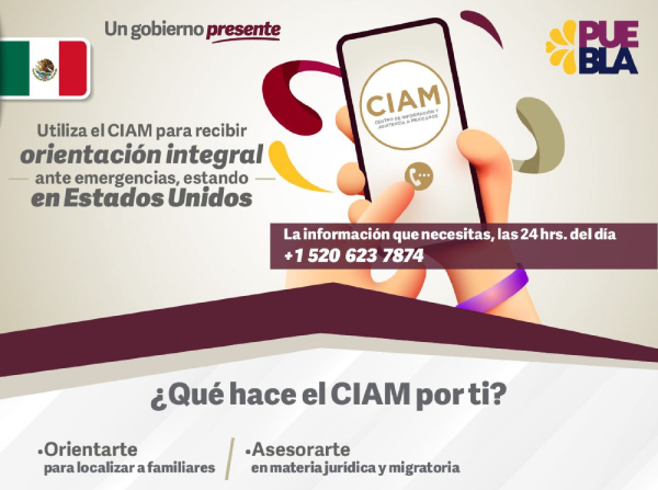 Mediante Centro de Información, Gobierno de Puebla respalda a migrantes poblanos