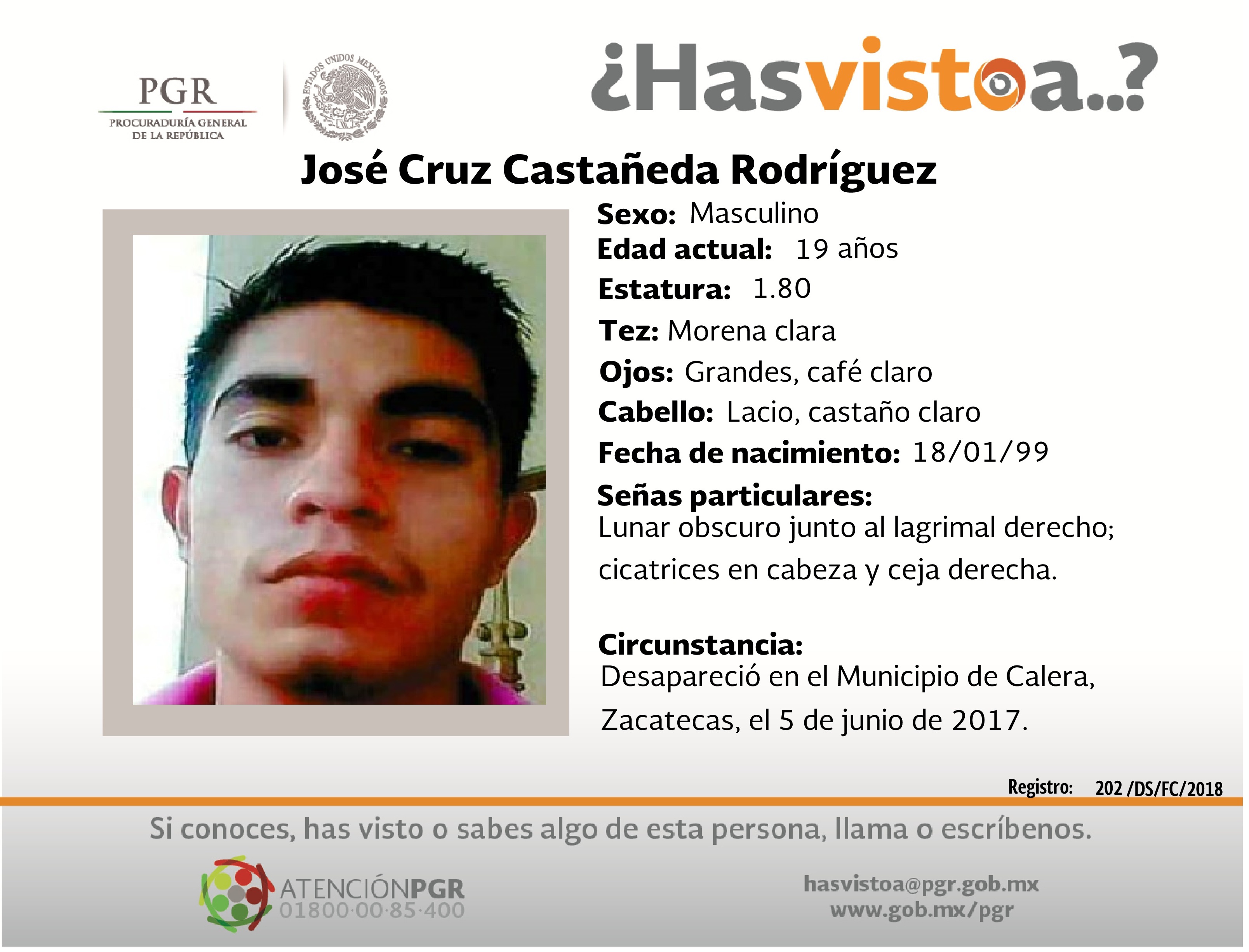Ayúdanos a localizar a José Cruz